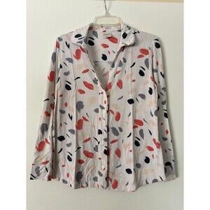 Soma Two-Piece Women’s Cool Nights Long Sleeve Abstract Print Pajama Top, Small